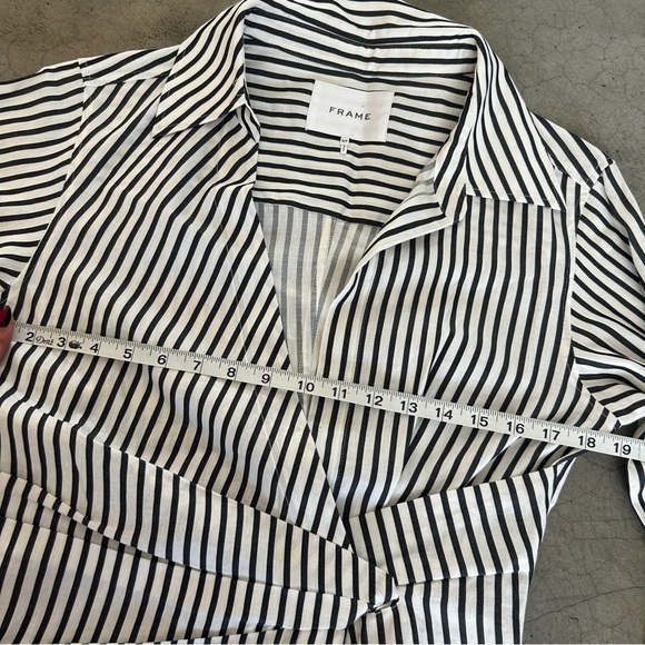 FRAME DENIM đź‘” Oversized Striped Blouse with exaggerated sleeves - Picture 8 of 8